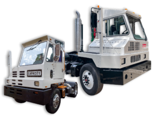 Images of Capacity and Kalamr Ottawa trucks. Renew Truck remanufactures and repairs yard spotter trucks.